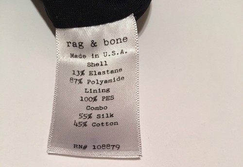 Rag & Bone Women's Black Open Back Short Sleeve Dress Size 8 - Picture 5 of 5