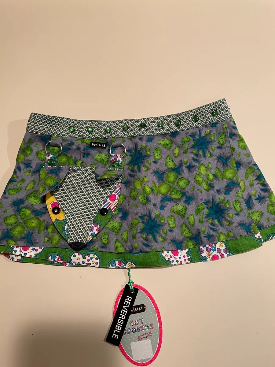 Moshiki reversible Hot Cookies Kids FOXY wrap mini skirt one size
