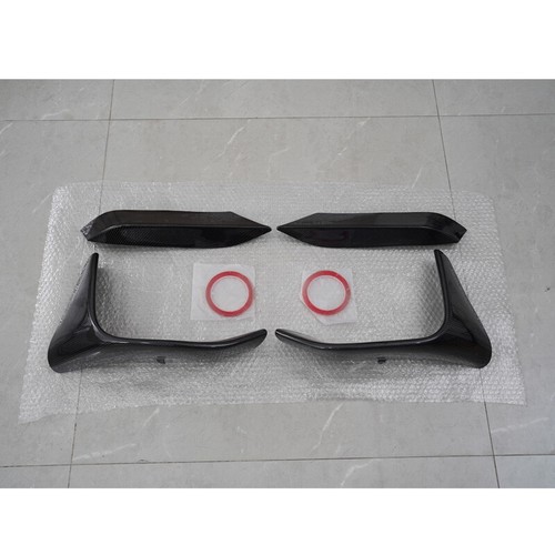 REAL CARBON FIBER FOR BMW F80 M3 F82 M4 FRONT BUMPER UPPER VENT COVER+SPLITTERS - Foto 5 di 13