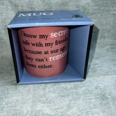 Boxed Past Times Senior Moments Tasse Geschenk - Secrets Are Safe Can t Remember Them