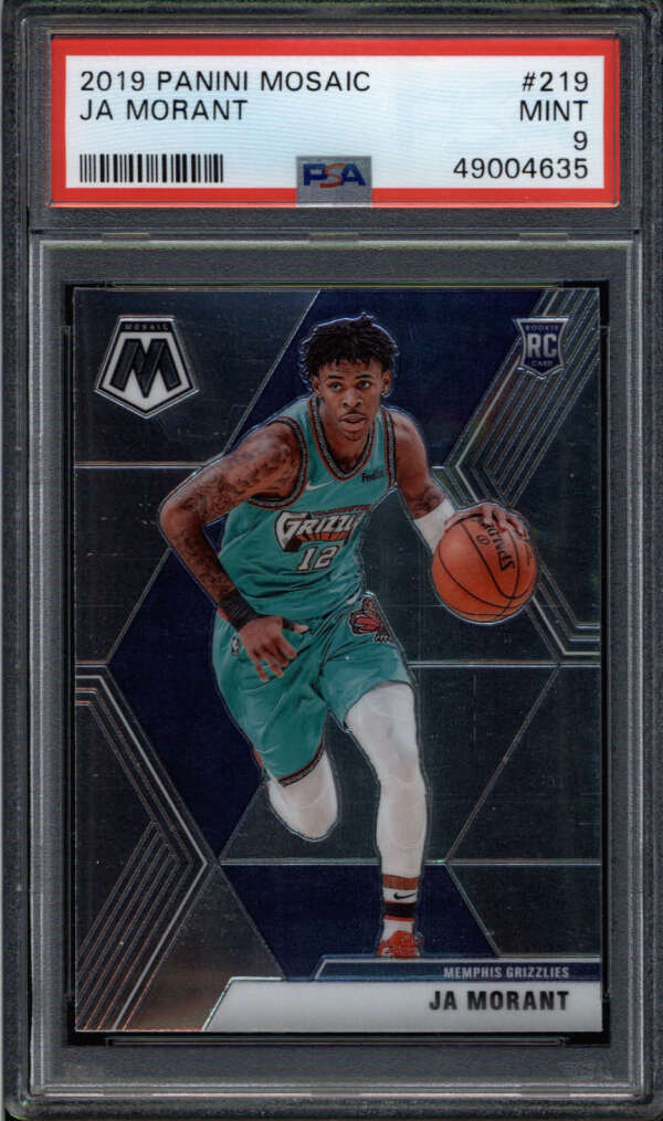 JA MORANT 2019/20 PANINI MOSAIC #219 PSA 9 MINT BASE ROOKIE JA MORANT 2019/20 PANINI MOSAIC #219 PSA 9 MINT BASE ROOKIE