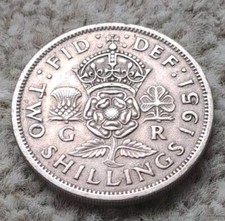 2 shillings florin various dates 1947 to 1967 british coins  by coin_lovers