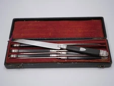 6 SOLID SILVER FRUIT KNIVES POINCON VIEILLARD PARIS 1819 BY GAVET