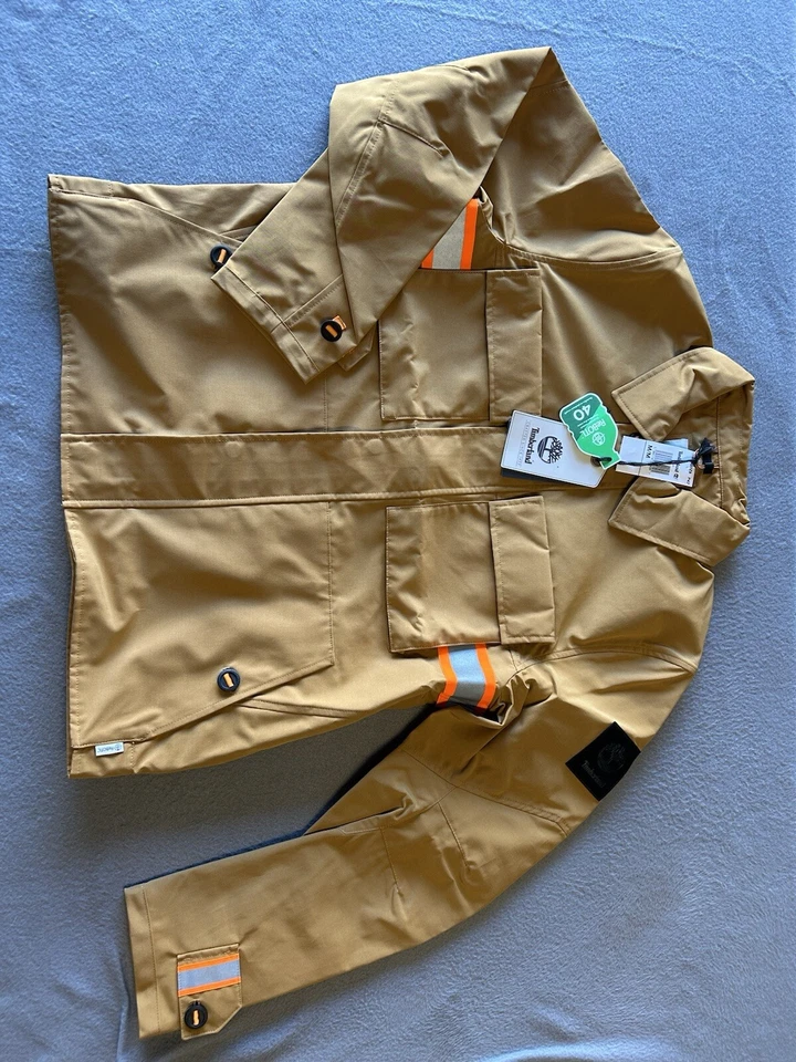 Chaqueta cortavientos Timberland Worker para hombre construcción reflectante media nueva con etiquetas Foto 2 de 4