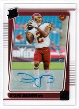 2021 Clearly Donruss Clearly Rated Rookie Autographs Blue #78 Dyami Brown RC /99