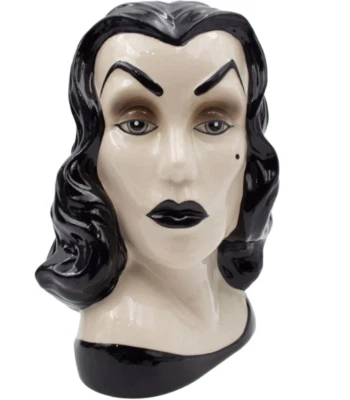 Kreepsville 666 Vampira Portrait Ceramic Flower Vase NIB Horror Goth Decor Gift