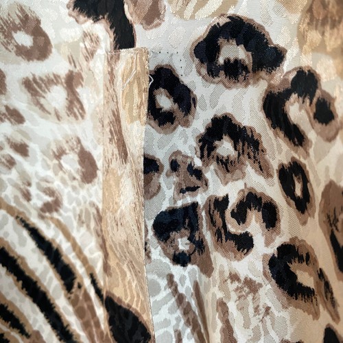 Da Rue Leopard Print Jacket Size 16 Brown Beige Black Zip Front Lined Coat - Picture 6 of 6