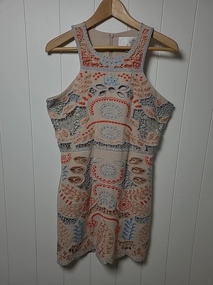J.O.A. Los Angeles Dress Womens Size Large Boho Fairy Lace Embroidered Y2k