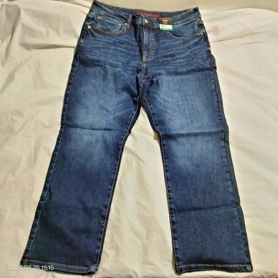 Lucky Brand 223 Straight Mens Jeans 38x29 Dark Blue Stretch Denim NWT