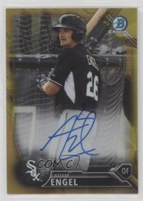 2016 Bowman Chrome Prospects Gold Refractor 20/50 Adam Engel #CPA-AEN Auto 7c5