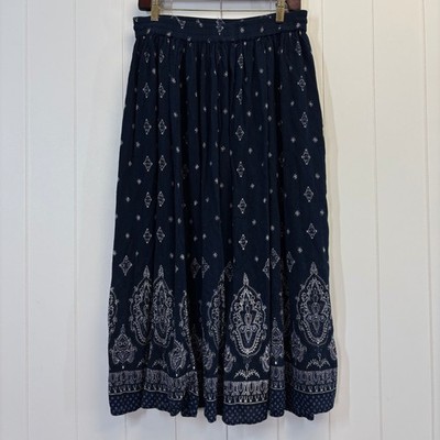 Take Two Clothing Co Women Y2K Boho Cottage Crinkle Skirt Free Size Hippie Flowy