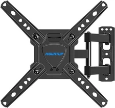 MOUNTUP Full Motion TV Wall Mount for Most 26-50 Inch TVs, Max VESA Black 