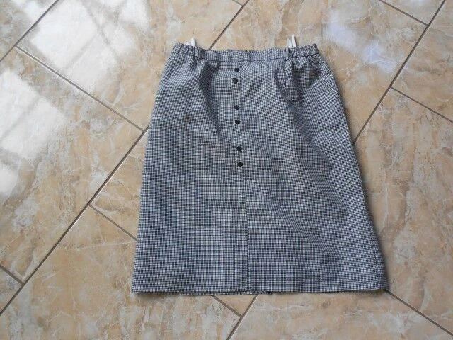 JLUXLABEL Gonna A Quadri 40 Nera E Bianca A Righe Molto Buona #D11122