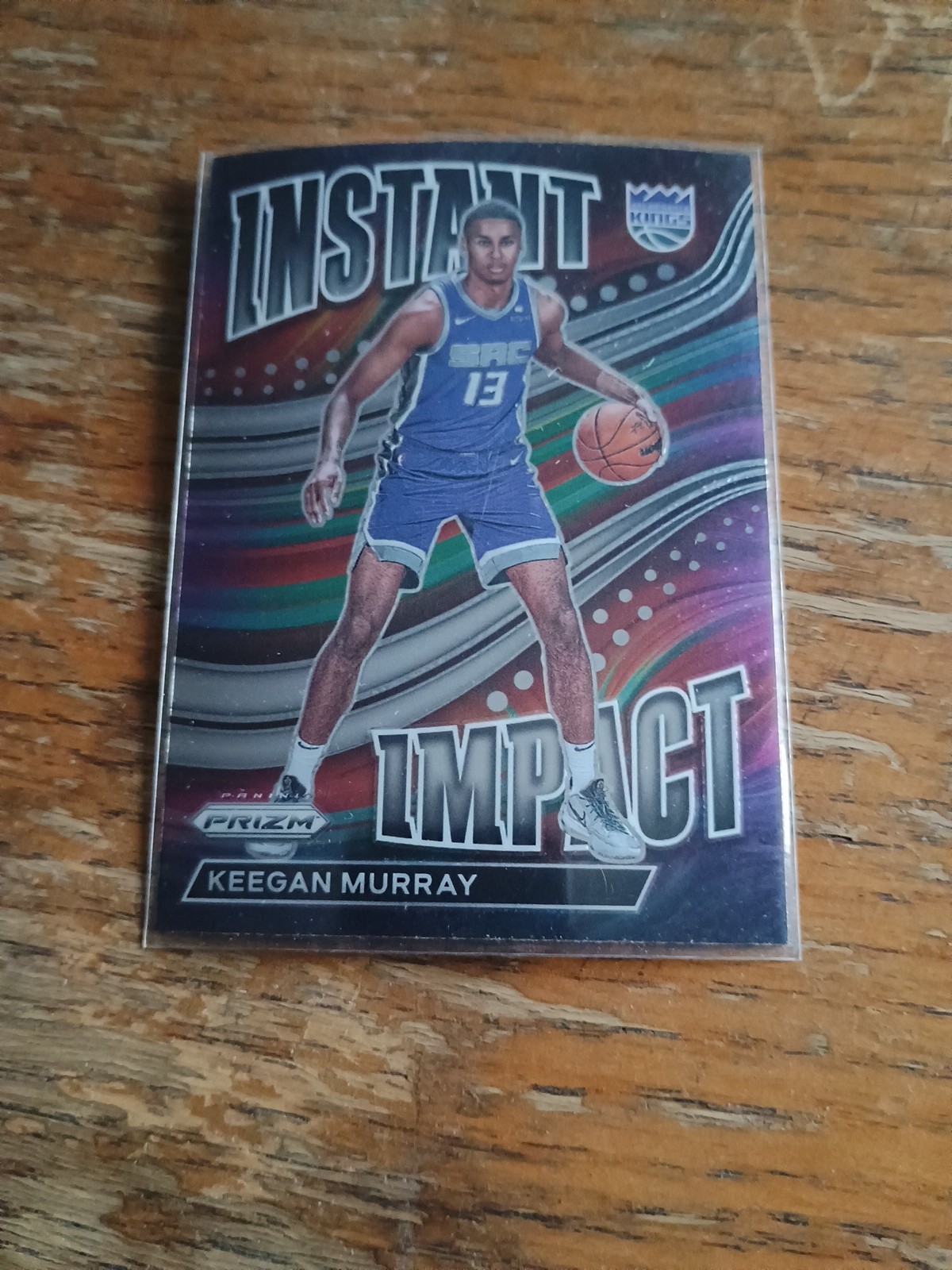 Keegan Murray 2022-23 Panini Prizm Instant Impact Insert Rookie Card #4 Kings