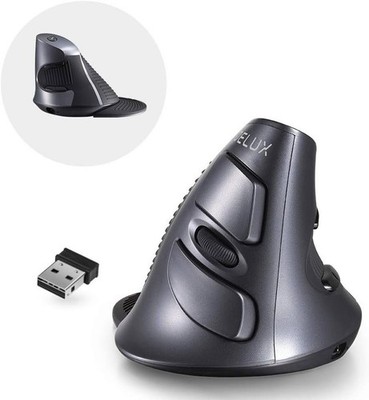 DELUX Wireless Ergonomic Mouse, 2.4G Rechargeable Vertical Mouse M618G GX