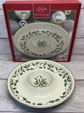 Holiday (Dimension) Chip and Dip in Box by Lenox Merry Christmas Holly Berries