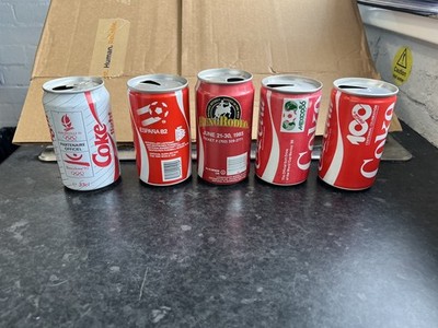 5 x LEERE COKE / DIÄT COKE DOSEN 80 S/90 S SAMMLERSTÜCK, 4 X 330ml 1 x 354ml Sport