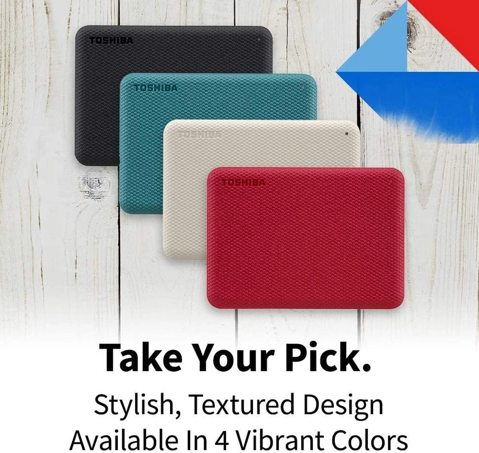 Canvio Advance 4TB Portable External Hard Drive - USB 3.0, Stylish Red Finish - Image 4 of 4