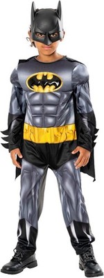 Rubies Batman gepolstert metallic Kinder Kinder Kostüm Outfit 7-8 JAHRE