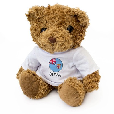 Big Red Egg SUVA (FIJI FLAG ROUNDEL) Teddybär Plüschtier Souvenir Geschenk