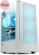FIT Mid-Tower ATX PC Case, Includes 4 X ARGB Fans, Swing Door Tempered Glass, Su