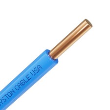 Fil traceur 14 AWG 600V cuivre massif enterrement direct bleu souterrain 50 pieds
