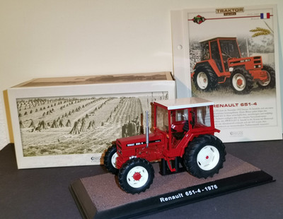 Rarität Atlas 7517016 Traktor Renault 651-4 1976 1:32 mit Datenblatt in Ovp.