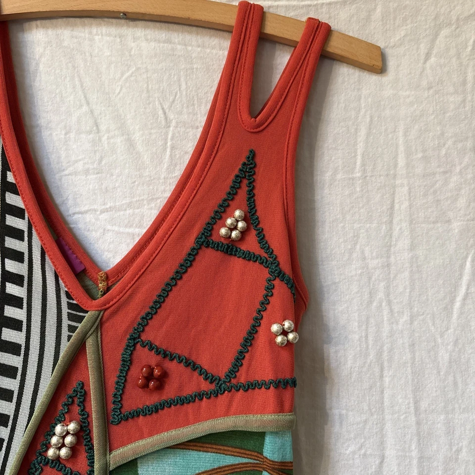 Vestido maxi Save The Queen sem mangas com miçangas tamanho M - Imagem 4 de 4