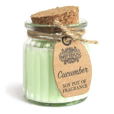 Gurke Duft Sojawachskerze 120g Glas Korkdeckel 20 Stunden Brenndauer Haus Geschenk