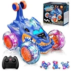 Remote Control Car, RC Cars Toys for Kids Ages 6-12, 4WD Stunt Car LED Lights