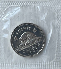 CANADA 2004 P BU UNC Sealed Nickel 5 Cents from Royal Canadian Mint Set
