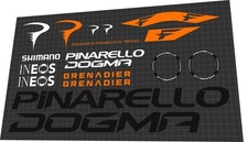Pinarello 2026 Dogma F Ineos Grenadier frame decal set