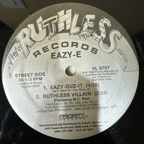 EAZY-E- Eazy-Duz-It / Radio 1988 Vinyl Ruthless Villain Dr Dre N.W.A - Picture 8 of 12