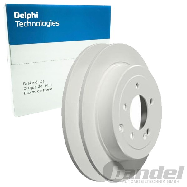 2X Delphi Bremsscheiben 302Mm Voll Hinten Passend FÜR Hyundai IX35 Tucson Kia-image