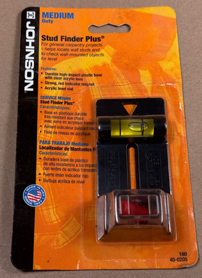 New - Sealed - Johnson Level & Tool 160 Magnetic Stud Finder Plus w/ Level