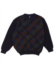 THOMAS LLOYD Womens Crew Neck Jumper Sweater UK 16 Large Navy Blue DN09