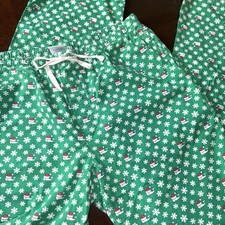 Vineyard Vines Men's M Pajamas PJ Sleep Pants Christmas Whale Santa Hat