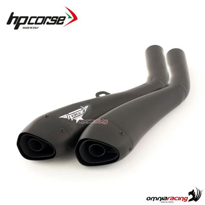 Paar auspuff HpCorse Hydroform schwarz racing Indian Scout Bobber 2021