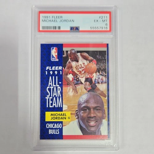 1991 Fleer All-Star #211 Michael Jordan PSA 6