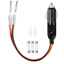 Cigarette Lighter Male Plug 12V Fused Replacement 1 Pack, 0.5ft/15cm