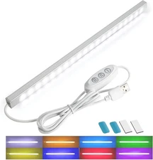 RGB Mood Lighting Bar, Under Cabinet Lights with 8 Colors & Dynamic Modes, Easy 