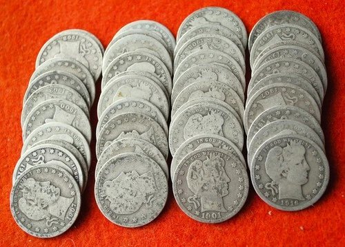 Barber Quarters (Qty 40) Circulated Coin-ALL COINS ARE IN NICE CONDITION