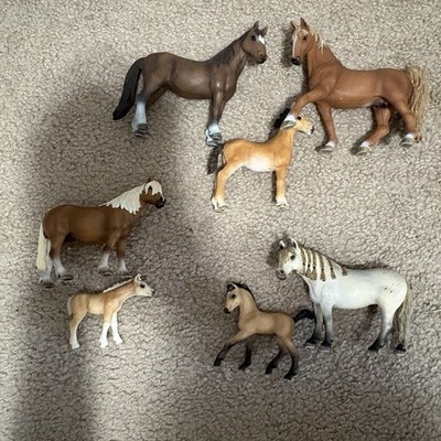 Schleich Retired Horses Foals Lot Of 7 Andalusian Haflinger Tennessee Walker