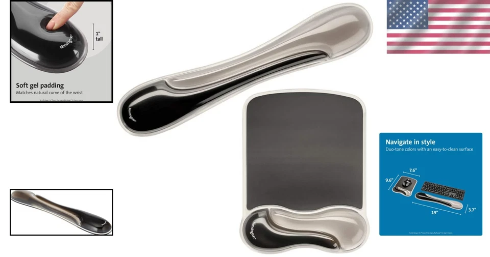 Ergonomic Mousepad with Gel Wrist Support - Image 2 of 4