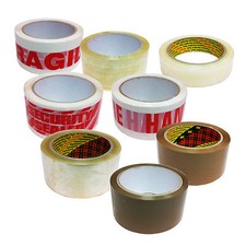 Packing / Parcel Tape Brown Clear Fragile HWC Security 3M Scotch 48mm x 66m