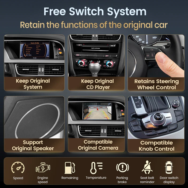 Wireless Apple Carplay Android Auto Interface Für Audi A4 B8 A5 Q5 S5 2010-2018 - Bild 3 von 4