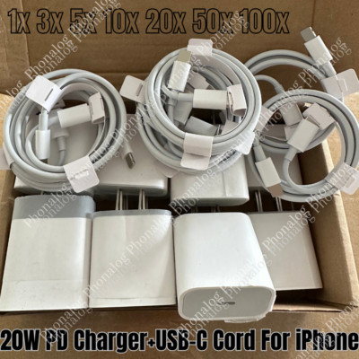 20W USB C Fast Wall Charger PD Power Adapter For iPhone 14/13/12/11/XR iPads LOT