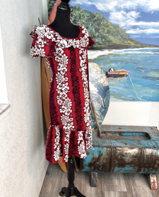 Traditional Hawaiian Dresses Muumuu Clothing VTG Royal