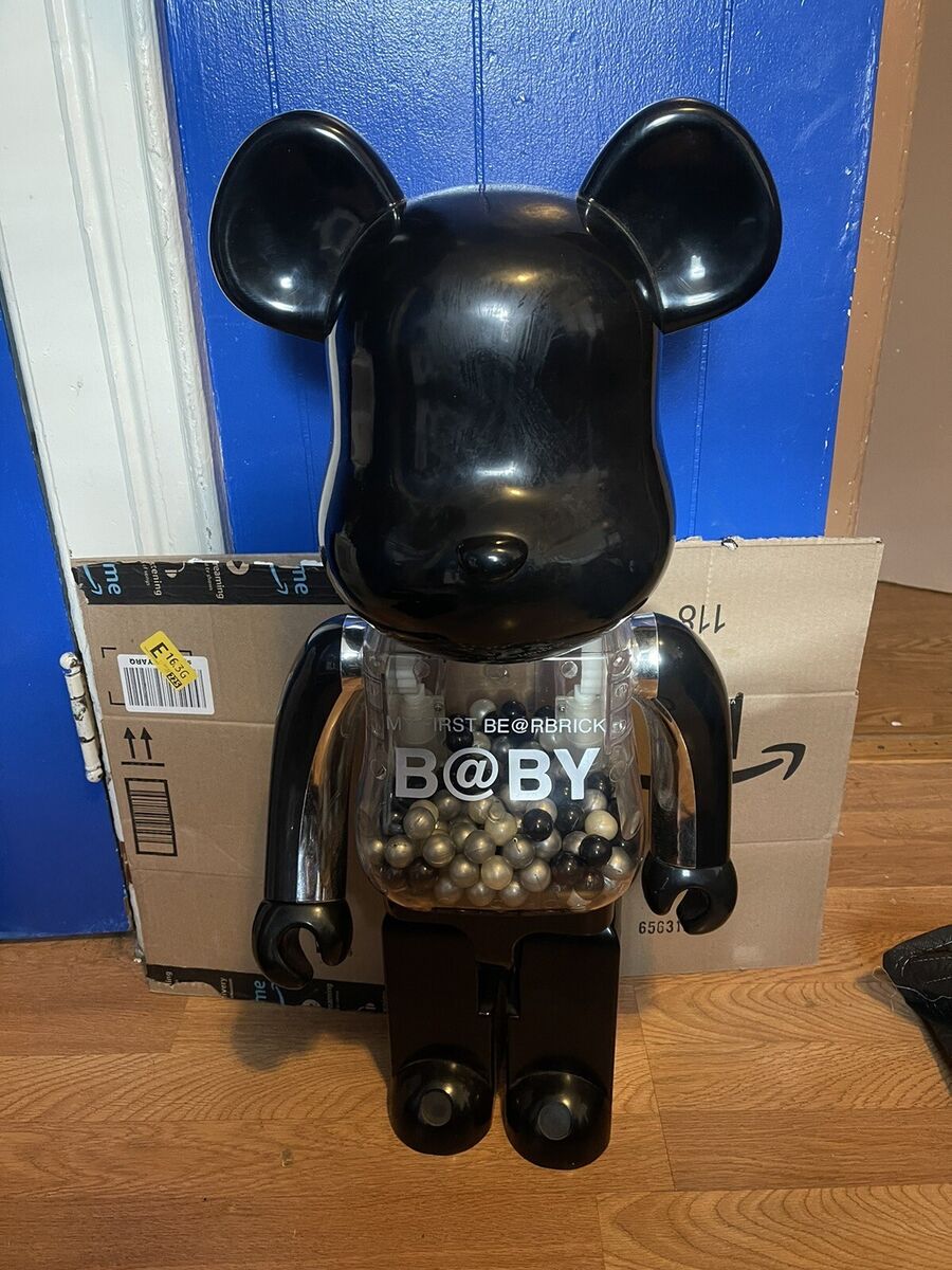BE@RBRICK,Medicom Toy My First Baby Black & Silver version BE@RBRICK,Medicom Toy My First Baby Black & Silver version