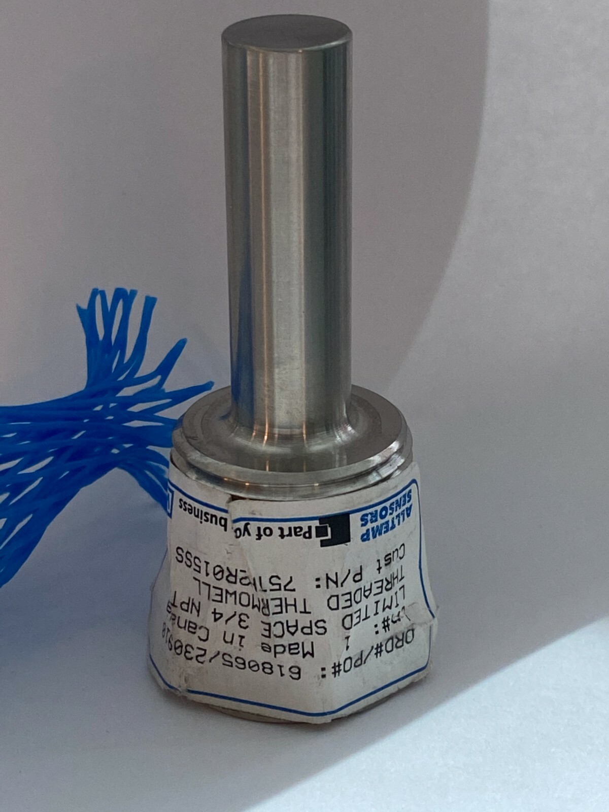 1 NIB WIKA 75TH2R015SS THREADED THERMOWELL TW15 SOLID MACHINED LIMITED
